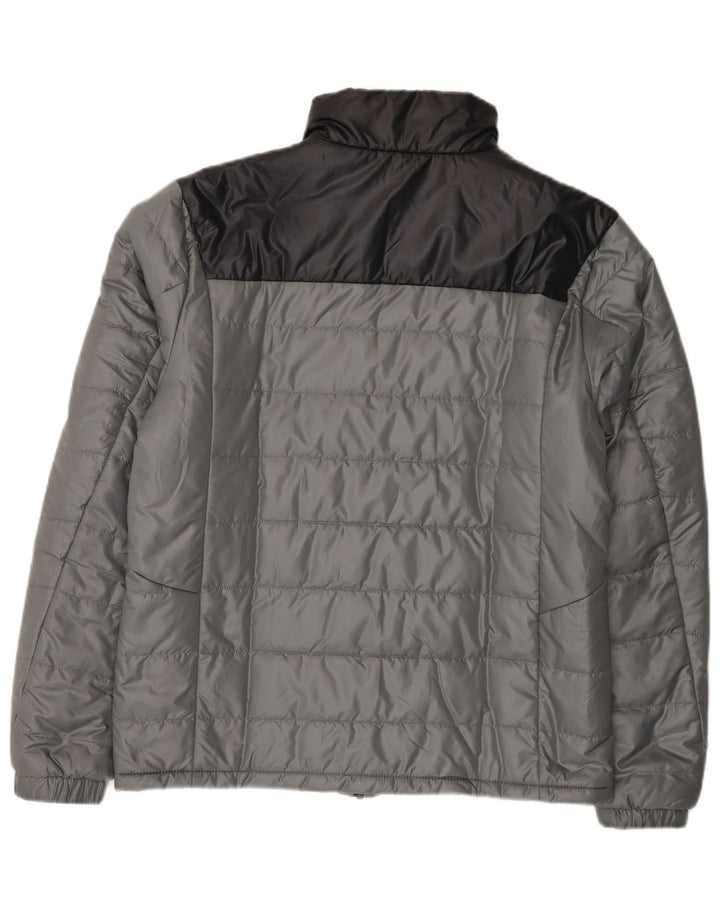 Męska kurtka Adidas Padded Jacket UK 38 Średni szary, poliester z blokami kolorów