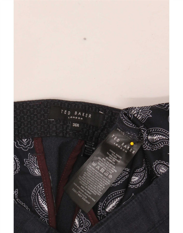Męskie spodnie garniturowe Ted Baker W36 L30 Granatowe, bawełniane