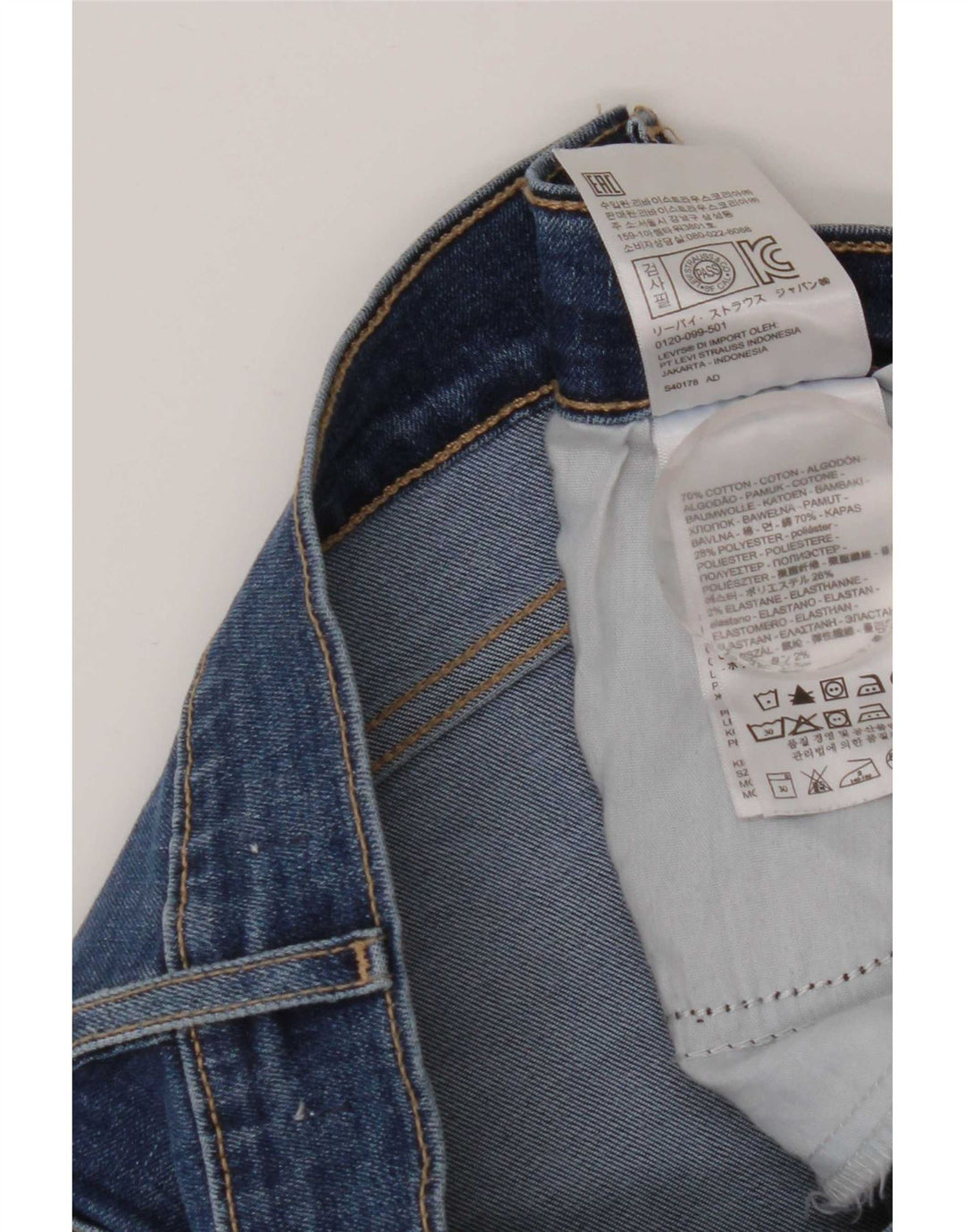 Damskie dżinsy rurki Levi's w trudnej sytuacji W32 L30 Niebieska bawełna