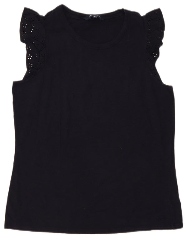 Crew Clothing Damska bluzka Top UK 14 Średni granatowy w kwiaty