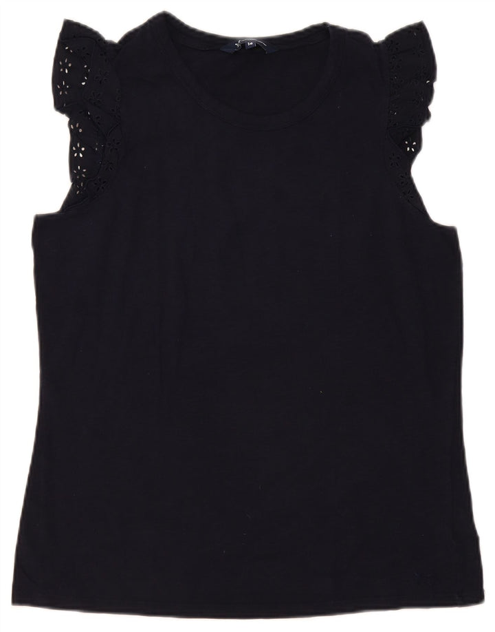 Crew Clothing Damska bluzka Top UK 14 Średni granatowy w kwiaty
