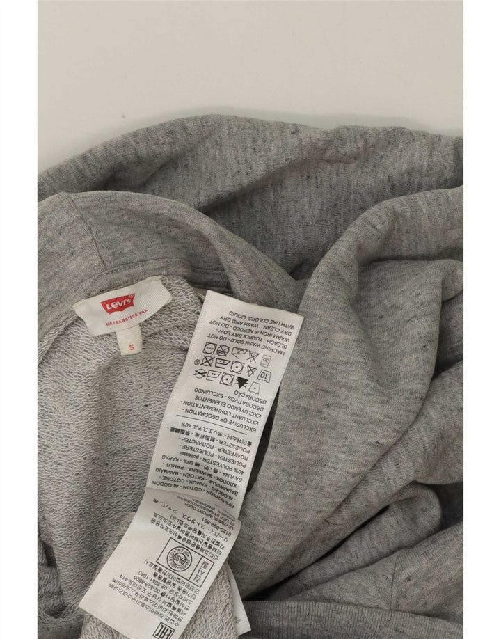 Męski sweter z kapturem i grafiką Levi's, mały, szary, bawełniany