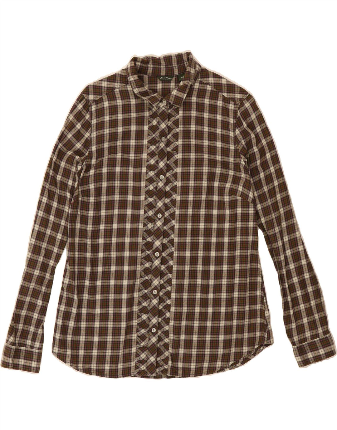EDDIE BAUER Womens Flannel Shirt UK 14 Medium Multicoloured Check Vintage Eddie Bauer and Second-Hand Eddie Bauer from Messina Hembry 