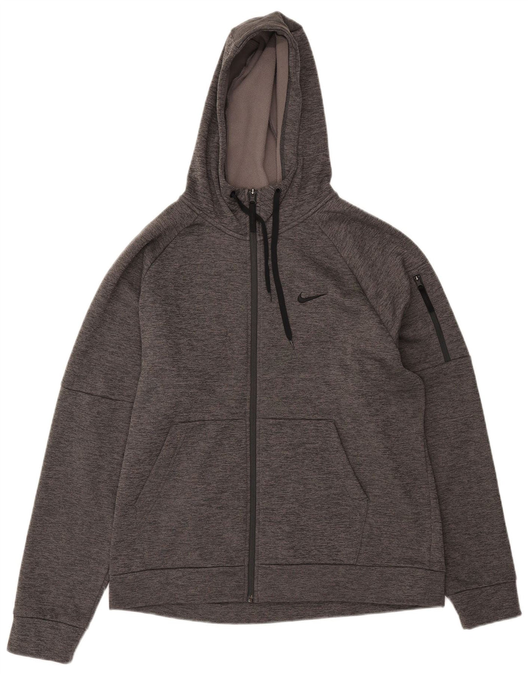 Męski dres z kapturem Nike Therma-Fit, duży, szary, nakrapiany poliester