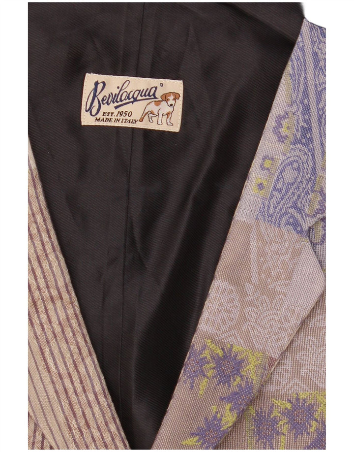 Vintage męska kamizelka XL, wielobarwna, patchworkowa bawełna