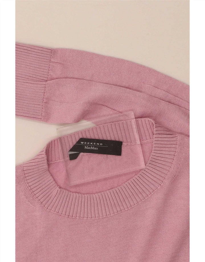 Damski sweter Max Mara z okrągłym dekoltem UK 14, średni róż