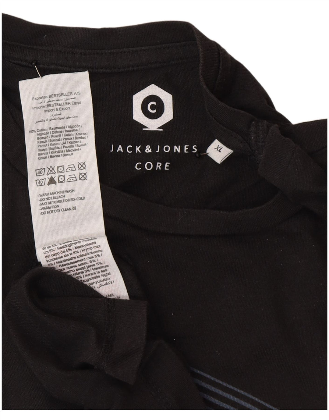T-shirt męski Jack & Jones XL, czarny, bawełniany