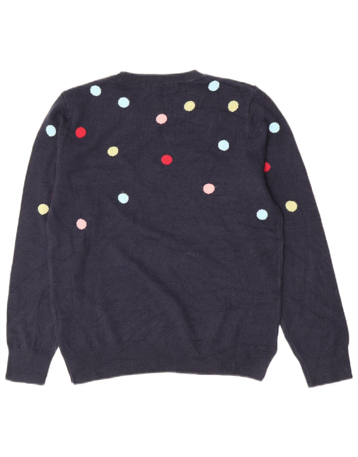 Sweter damski Marks & Spencer z okrągłym dekoltem, UK 10, mały, granatowy