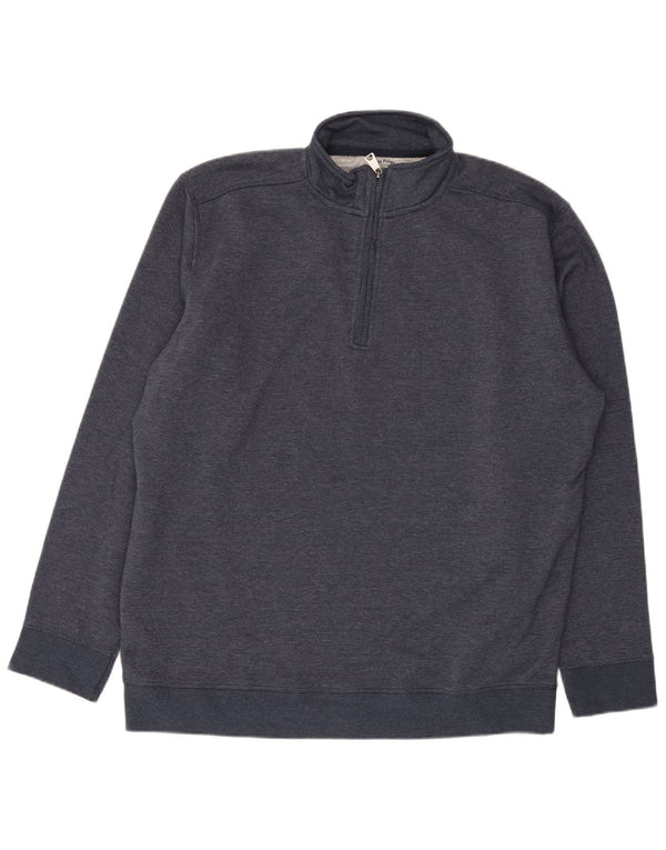 Męski sweter z zamkiem błyskawicznym James Pringle 2XL, granatowy, bawełniany