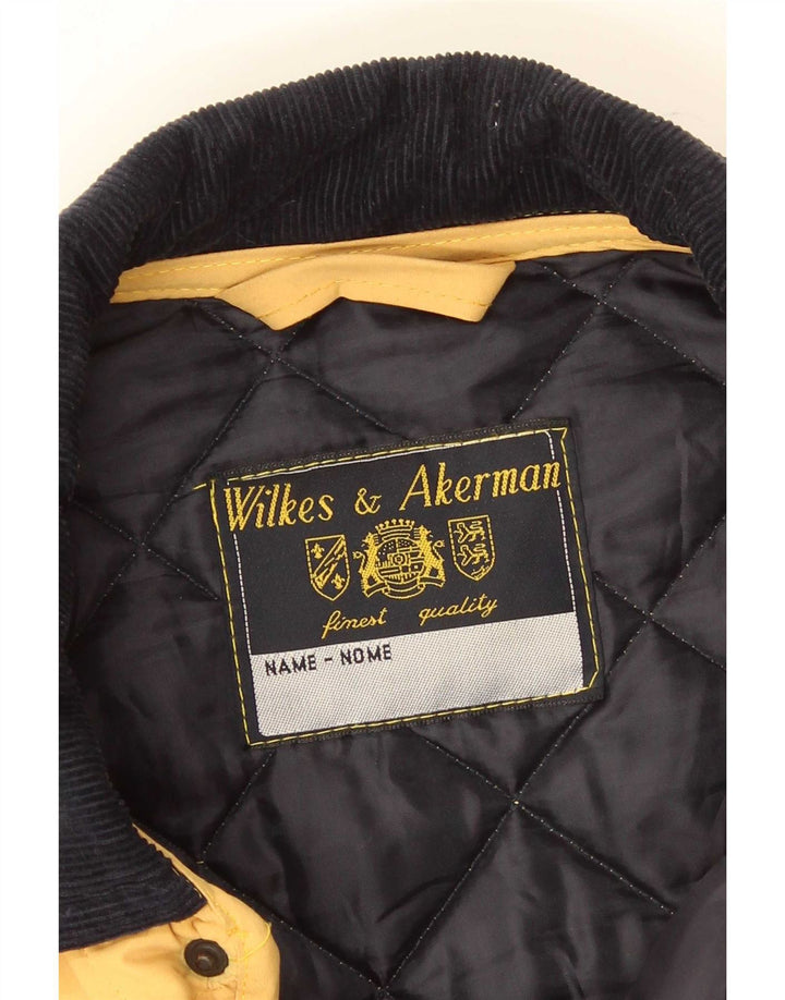 Męska pikowana kurtka Wilkes&Akerman UK 38, średni żółty poliester