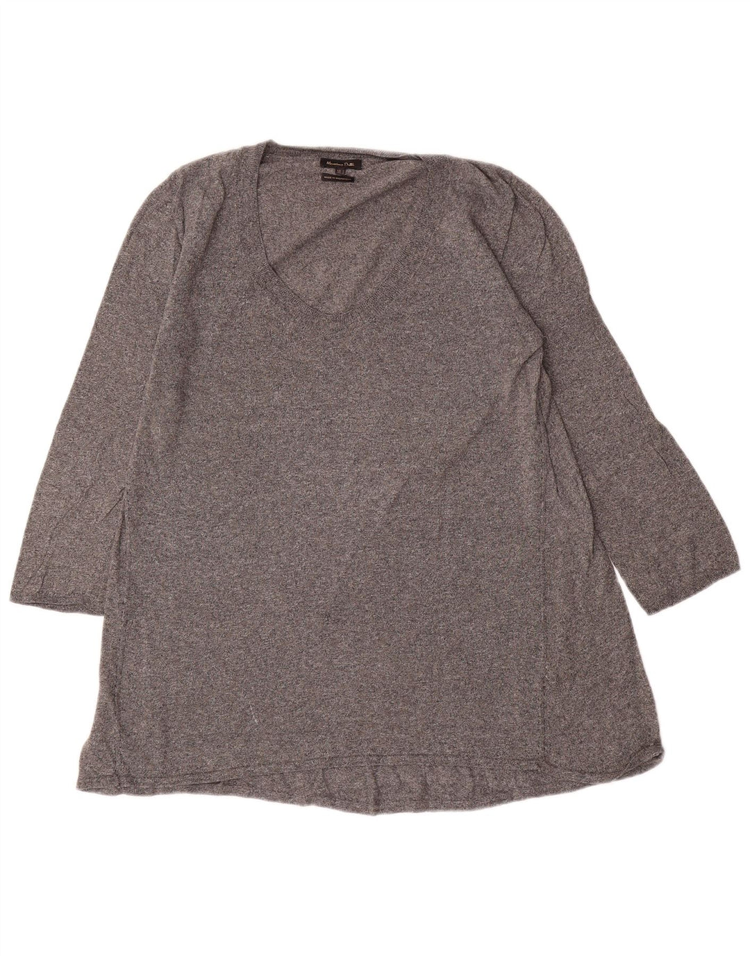 Damska tunika z rękawem 3/4 Massimo Dutti, UK 14, duża, szara, nakrapiana