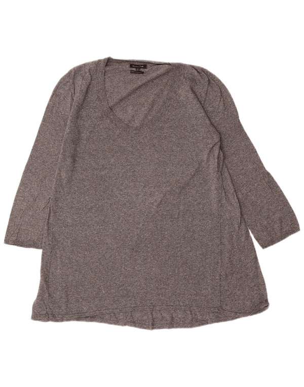 Damska tunika z rękawem 3/4 Massimo Dutti, UK 14, duża, szara, nakrapiana
