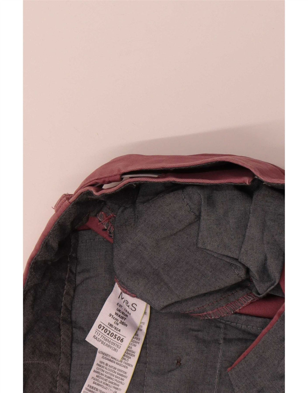 Męskie spodenki Chino Marks & Spencer W36, duże, czerwone, bawełniane