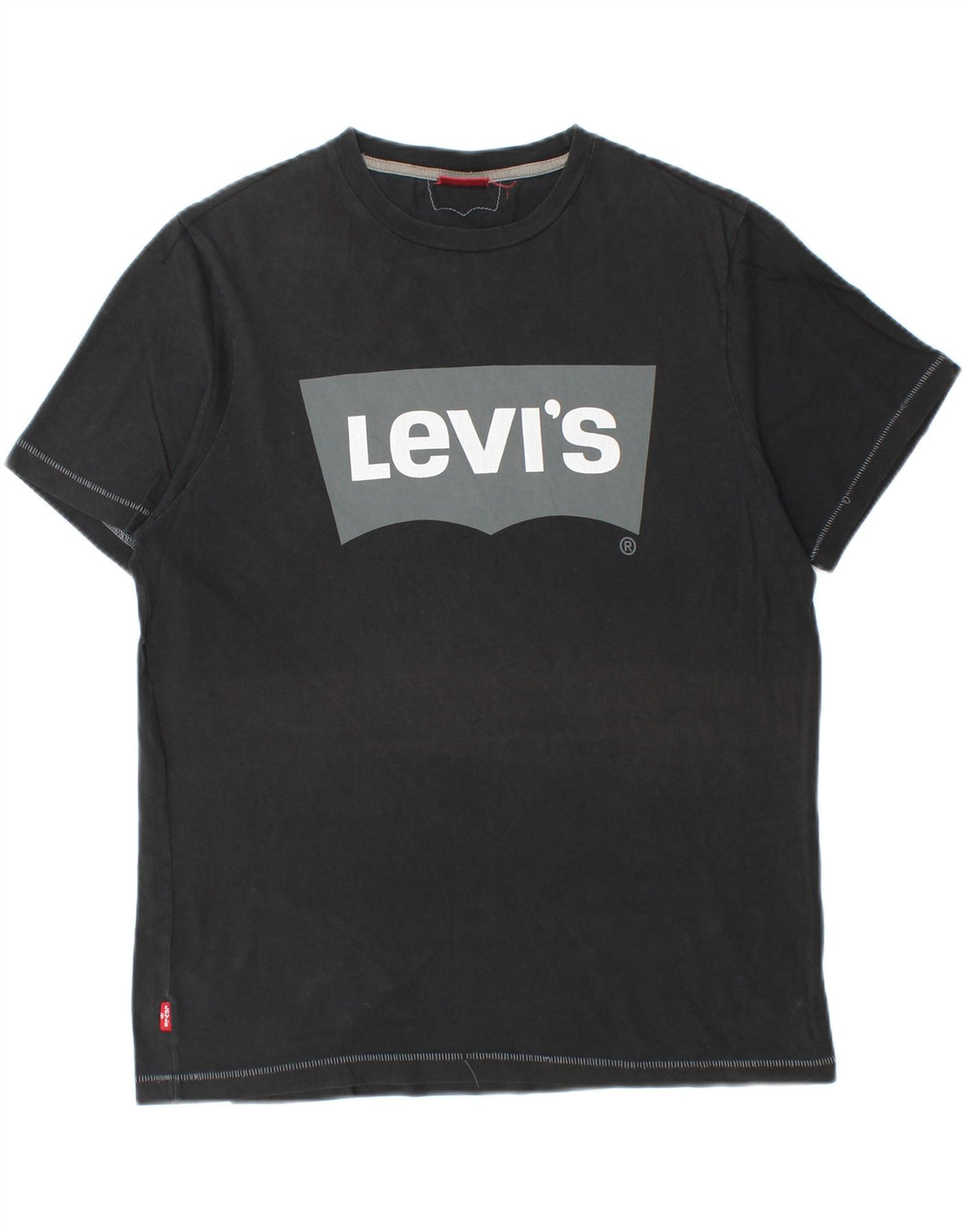 LEVI'S Mens Graphic T-Shirt Top Medium Black Cotton Vintage Levi's and Second-Hand Levi's from Messina Hembry 