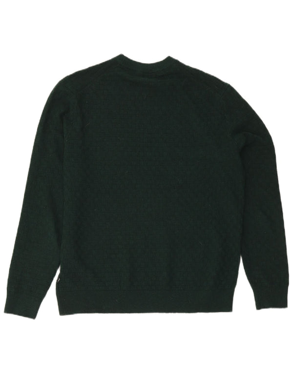 Męski sweter Ted Baker z okrągłym dekoltem, rozmiar 3, średni zielony poliester