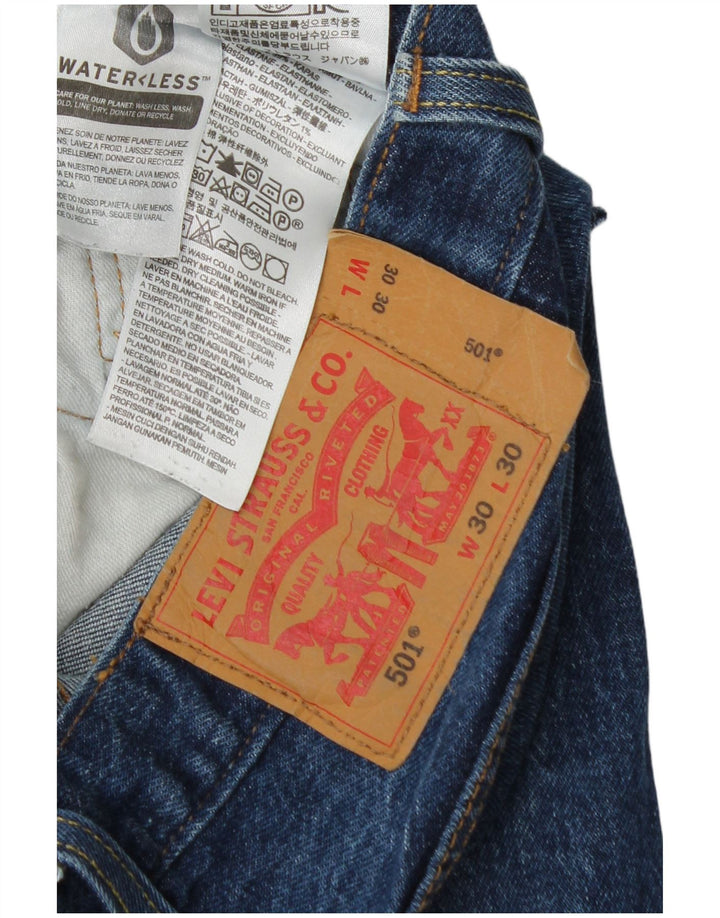 Męskie jeansy Levi's 501 Straight W30 L25 Niebieskie bawełniane