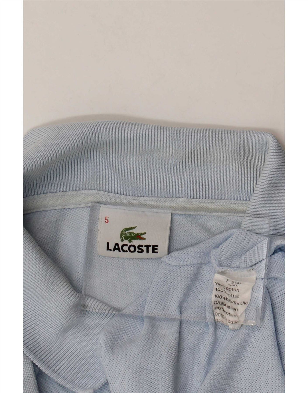 Męska koszulka polo Lacoste, rozmiar 5, duża, niebieska, bawełniana