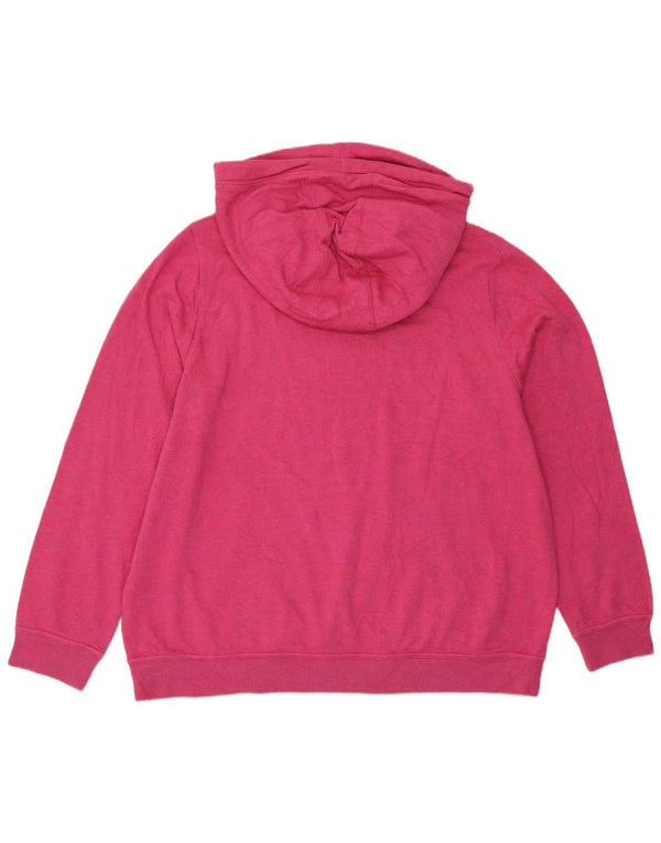 Damski sweter oversize z kapturem Nike, UK 18 XL, różowy, bawełniany