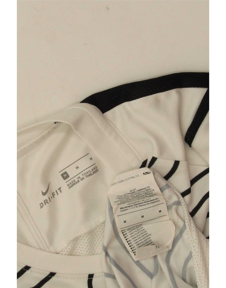 Męska koszulka Nike Dri Fit z abstrakcyjnym wzorem Top w kolorze średniej bieli