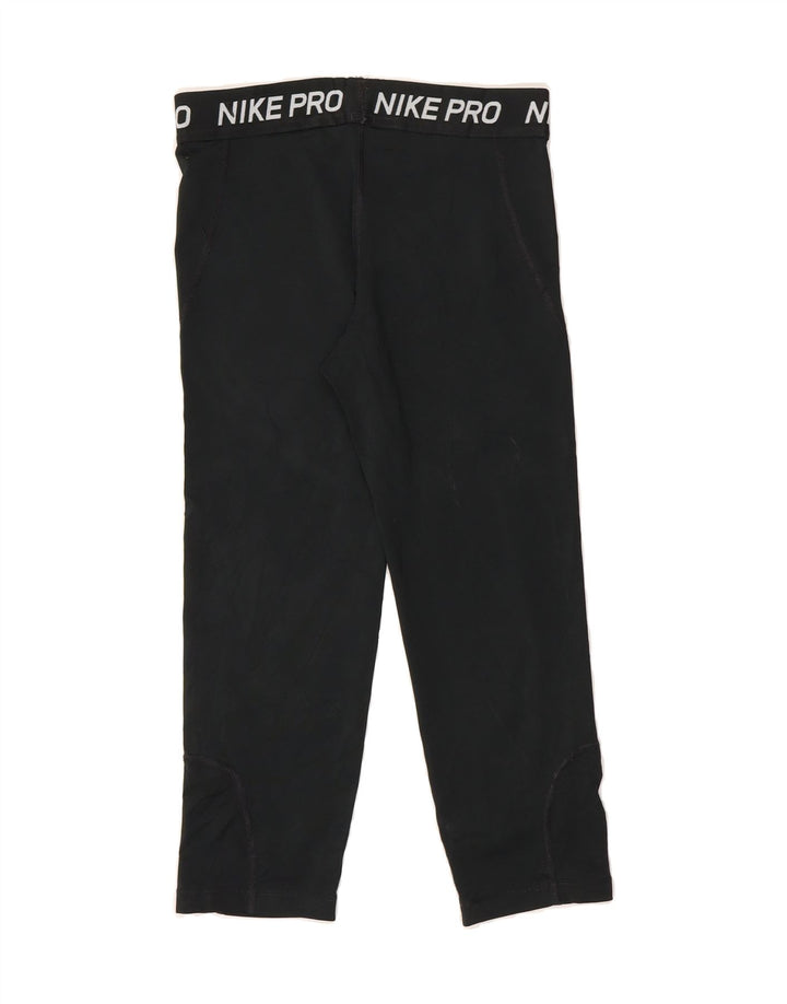NIKE Womens Graphic Capri Leggings UK 4 XS  Black Vintage Nike and Second-Hand Nike from Messina Hembry 