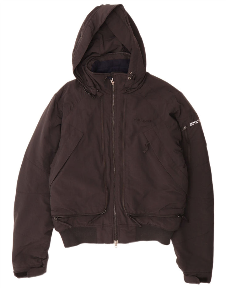 Męska kurtka bomberka z kapturem Woolrich UK 38, średnia czarna