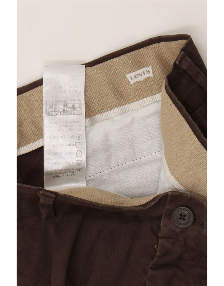 Wąskie spodnie męskie LEVI'S W32 L24 brązowe