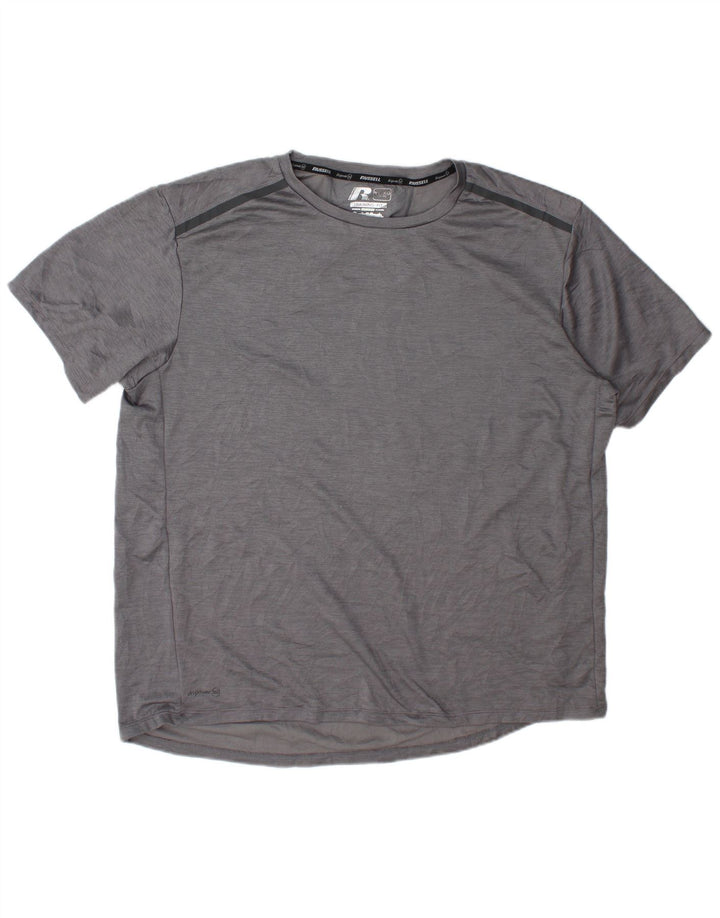 Męska koszulka t-shirt RUSSELL ATHLETIC Dri-Power, rozmiar XL, szary, poliester