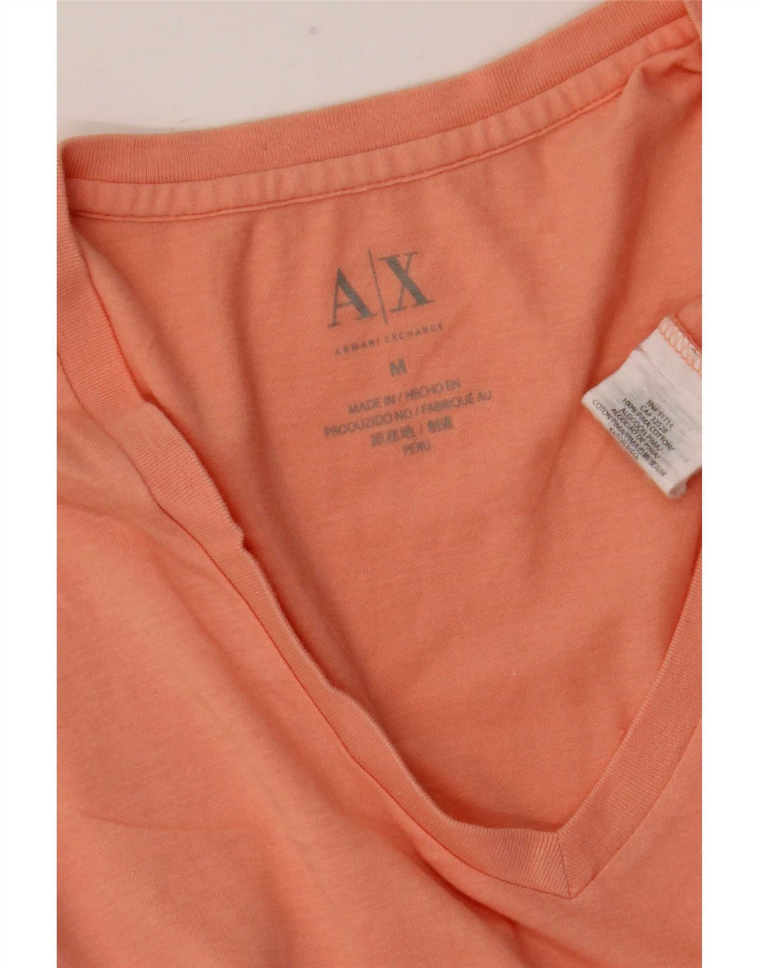 T-shirt męski Armani Exchange Top, średni, różowy, bawełniany
