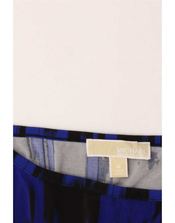 MICHAEL KORS Womens Long Sleeve Shift Dress UK 12 Medium Blue Ikat Vintage Michael Kors and Second-Hand Michael Kors from Messina Hembry 