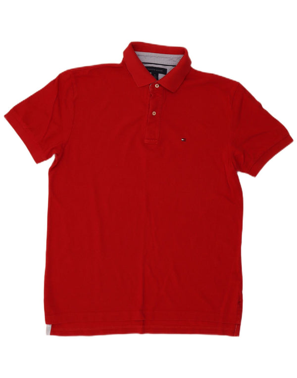 Tommy Hilfiger Mens Polo Shirt Medium Red Cotton