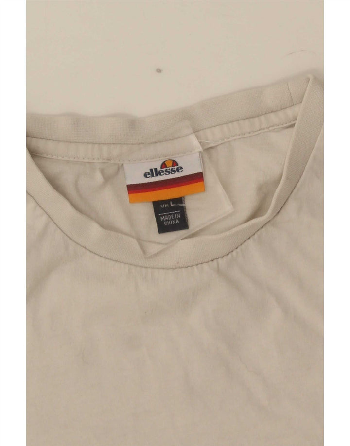Męski T-shirt z grafiką Ellesse, duży, biały