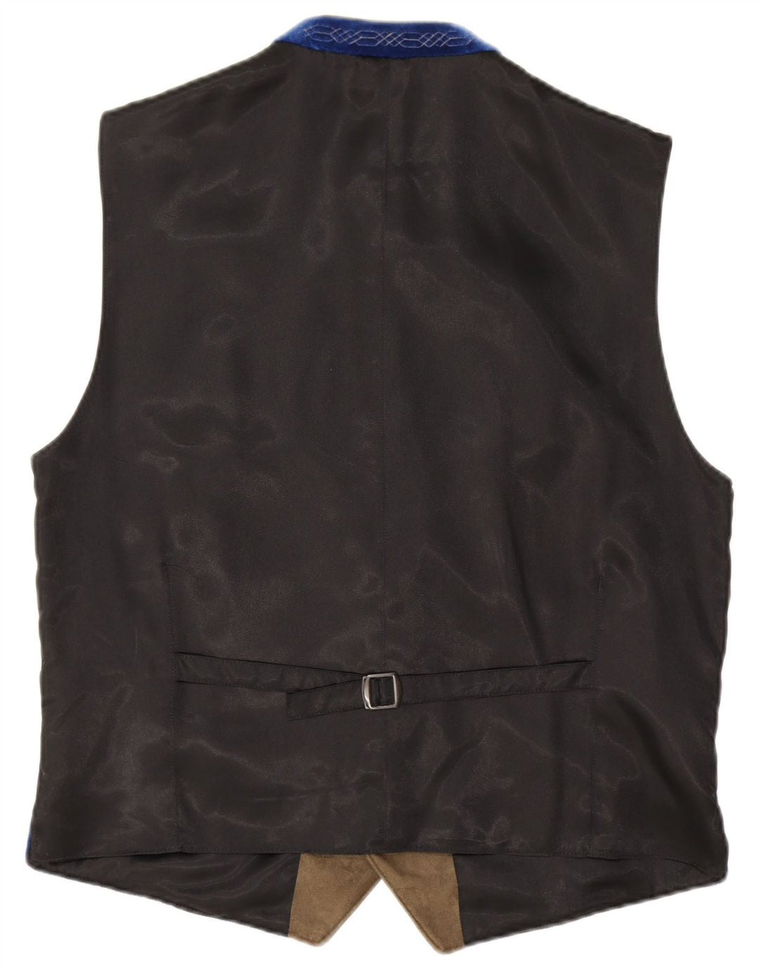 Aksamitna kamizelka męska w kolorze średniego błękitu, bawełniana