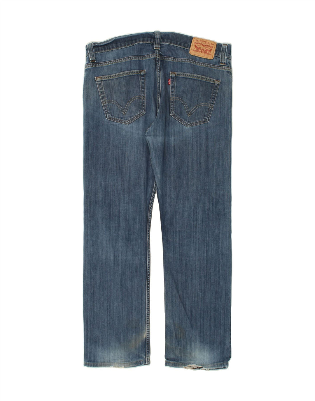 Męskie proste dżinsy LEVI'S W38 L32 Niebieskie bawełniane