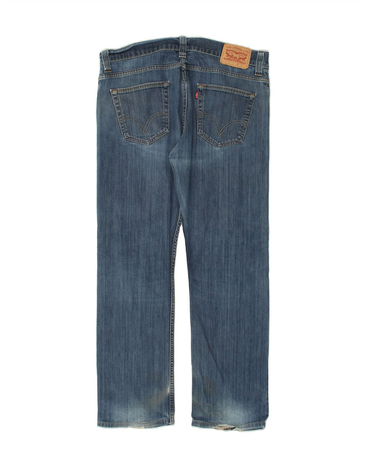 Męskie proste dżinsy LEVI'S W38 L32 Niebieskie bawełniane