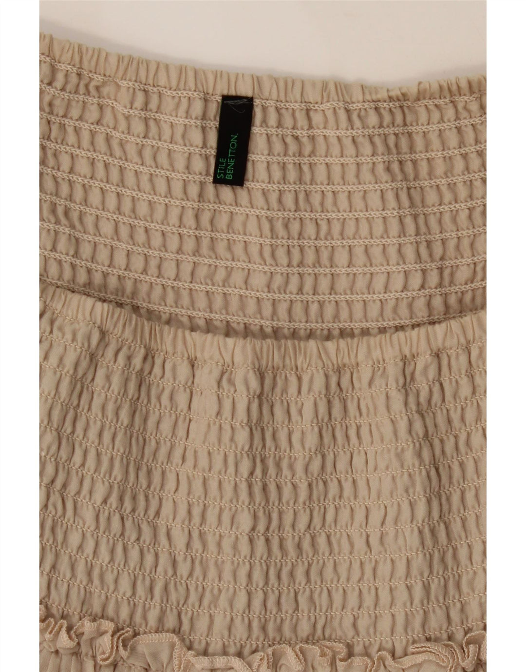 BENETTON Womens A-Line Skirt W26 Small Beige Vintage Benetton and Second-Hand Benetton from Messina Hembry 