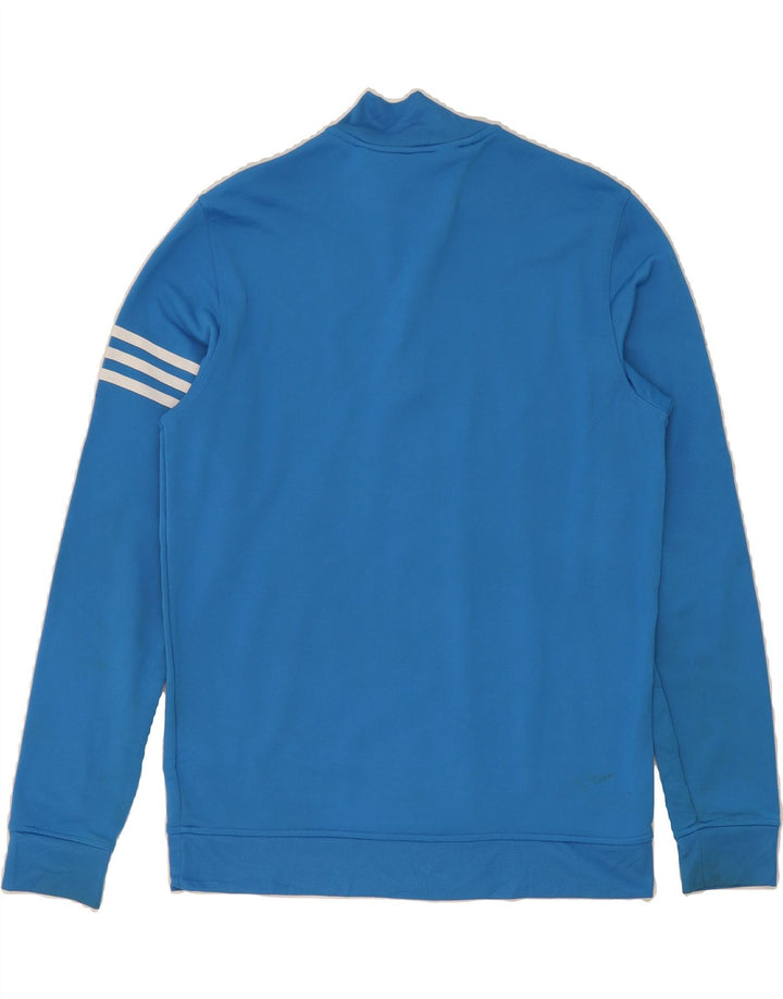 ADIDAS Mens Climalite Zip Neck Sweatshirt Jumper Small Blue Polyester Vintage Adidas and Second-Hand Adidas from Messina Hembry 