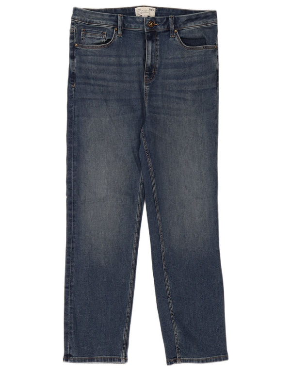 Marks & Spencer Damskie Sienna Straight Jeans UK 14 Large W32 L28 Niebieski