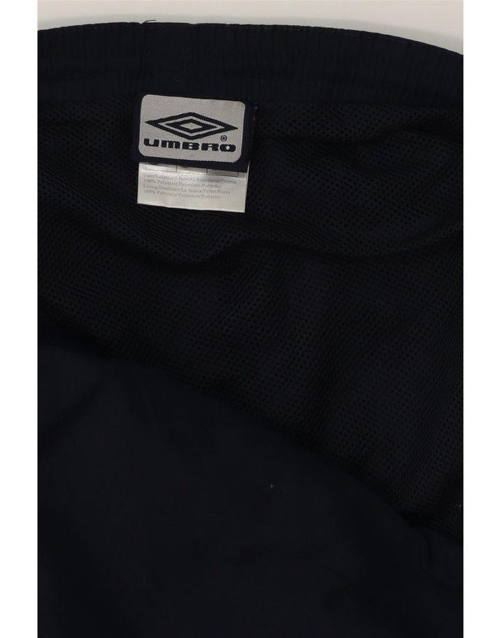 Męskie spodenki kąpielowe UMBRO z grafiką, średni granatowy, poliester z blokami kolorów