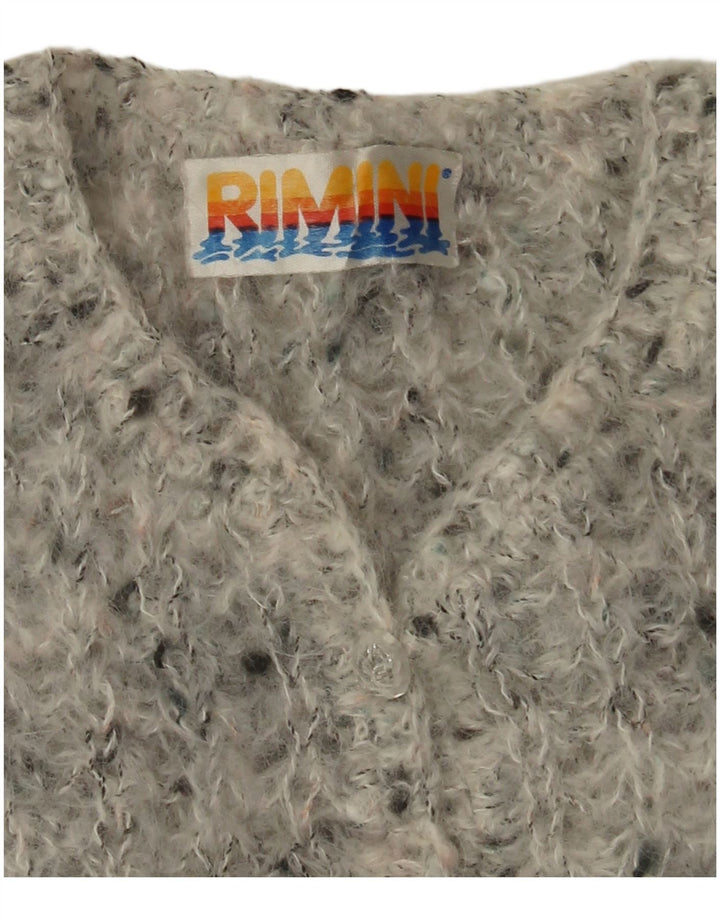 Sweter damski oversize VINTAGE UK 18 XL, szary, nakrapiany