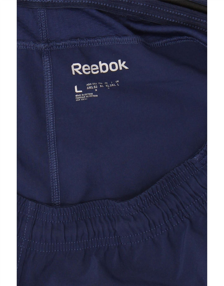 Męskie spodenki sportowe REEBOK, duże, granatowe, z poliestru