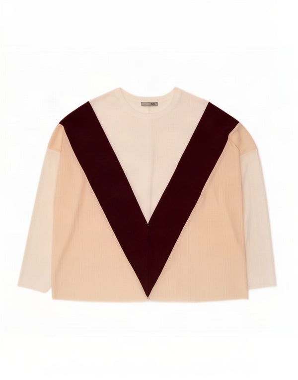 Damski top oversize Zara z rękawem 3/4, UK 14, średni wielokolorowy blok kolorów
