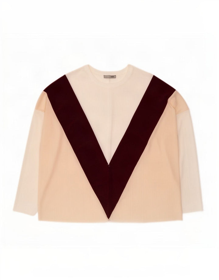 Damski top oversize Zara z rękawem 3/4, UK 14, średni wielokolorowy blok kolorów