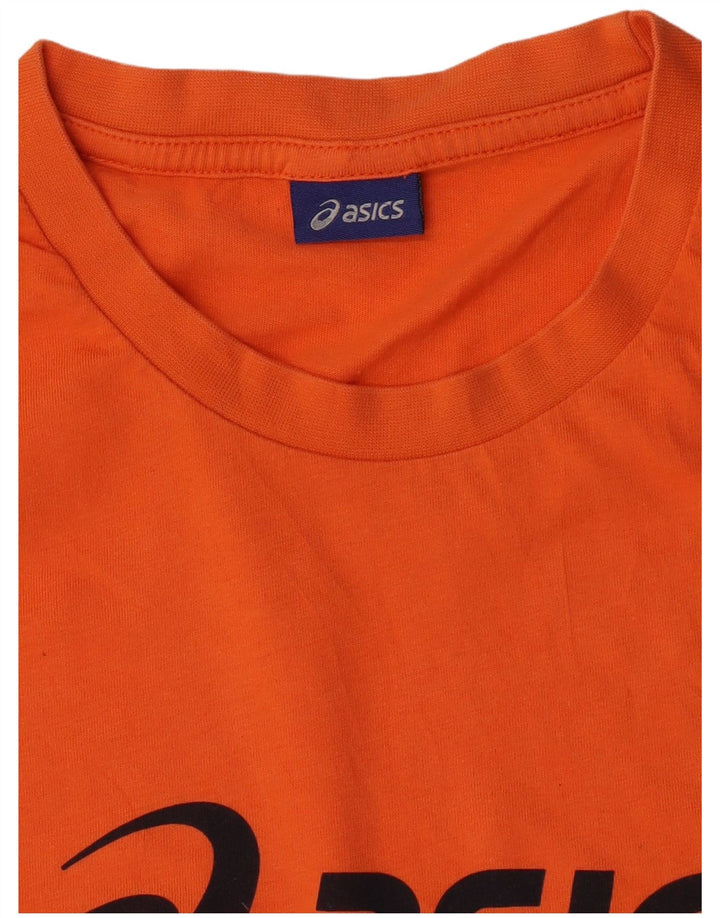 Męska koszulka z grafiką Asics, XL, pomarańczowa, bawełniana
