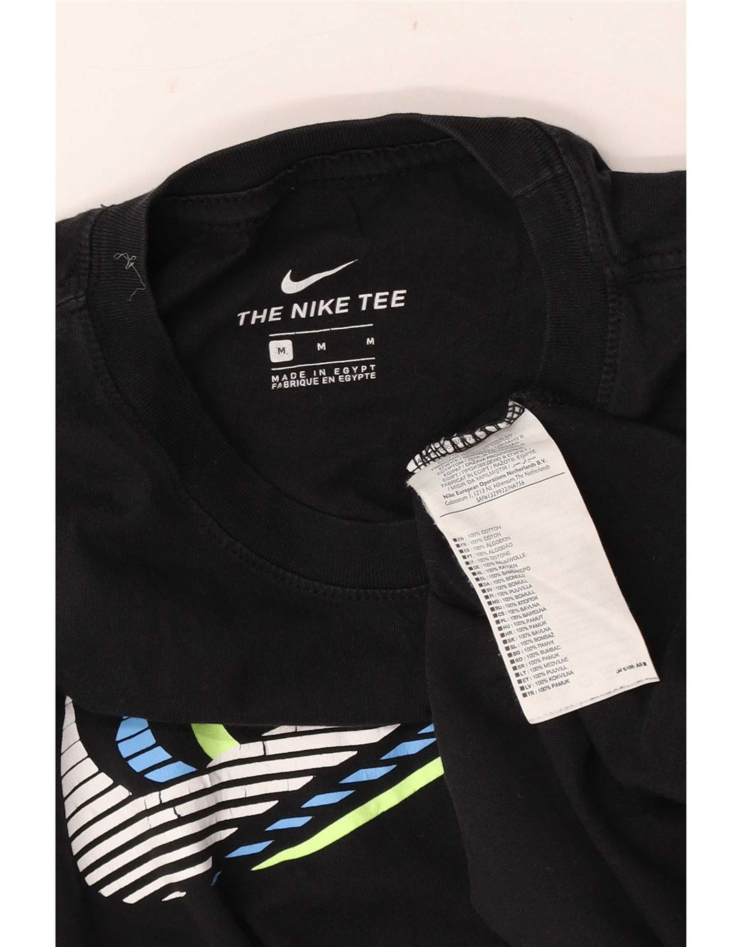 Męski T-shirt z grafiką Nike, średni czarny, bawełniany