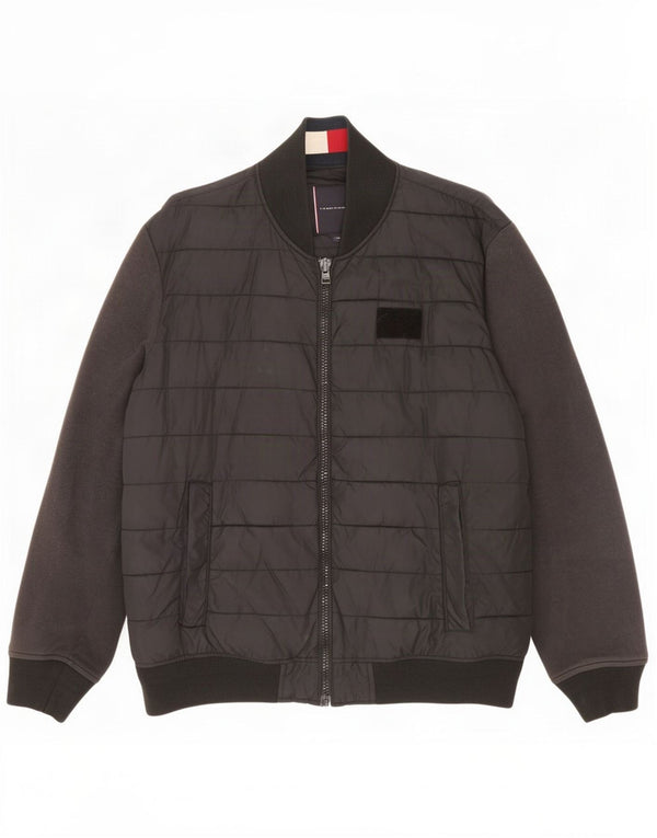 Męska ocieplana kurtka Tommy Hilfiger UK 44 2XL Czarny poliamid