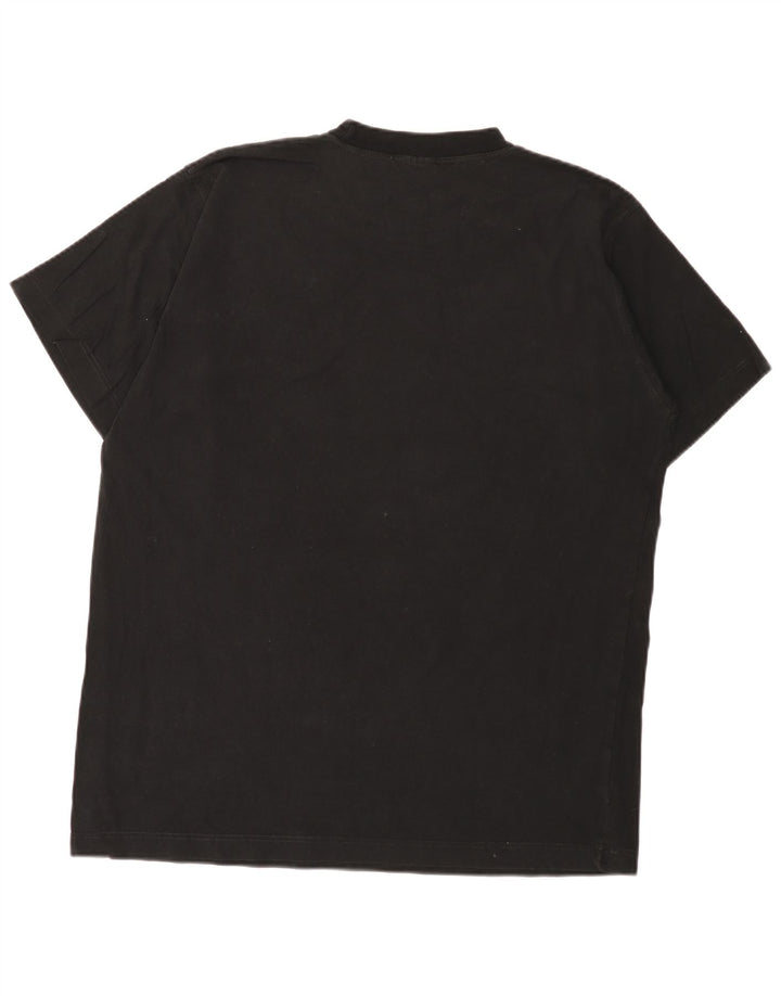 Męski T-shirt z grafiką Puma, duży, czarny, bawełniany