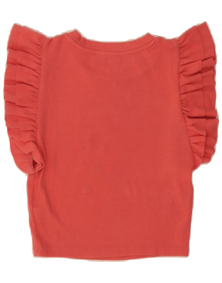 ZARA Womens Crop Blouse Top UK 12 Medium Pink Cotton Vintage Zara and Second-Hand Zara from Messina Hembry 