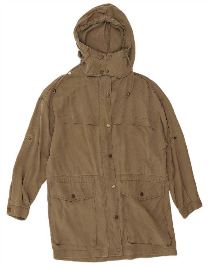 Damska kurtka typu parka z kapturem, oversize Zara UK 14, średni khaki