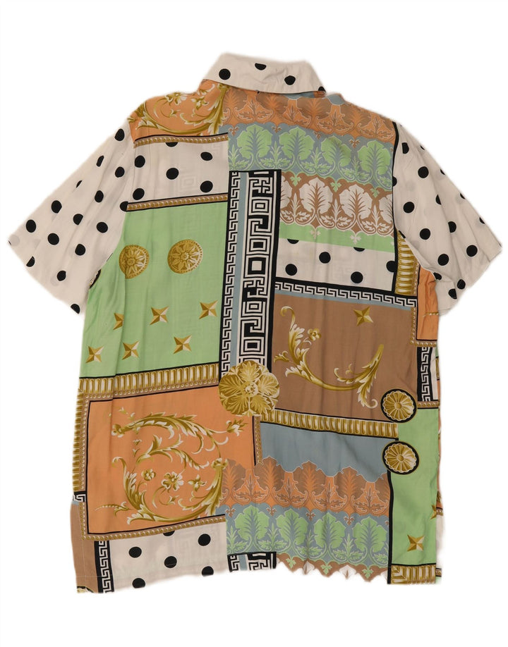 Damska bluzka koszulowa w stylu vintage EU 40 Średni wielobarwny patchwork