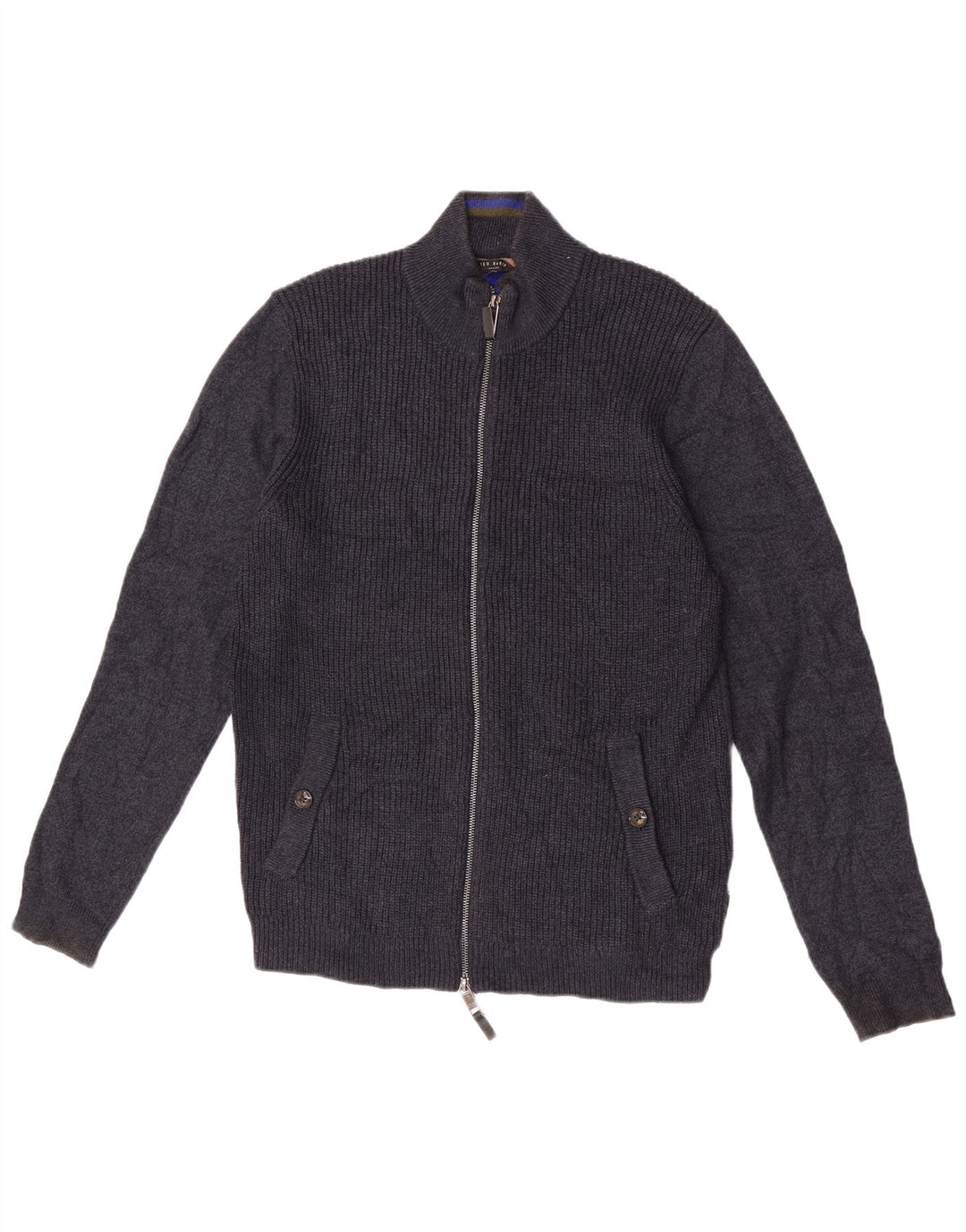 Męski sweter rozpinany Ted Baker, rozmiar 3, średni granatowy, poliester